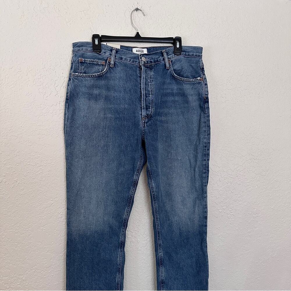 NWT Agolde Riley High Rise Straight Crop Jean In Collective 32 - Picture 3 of 10